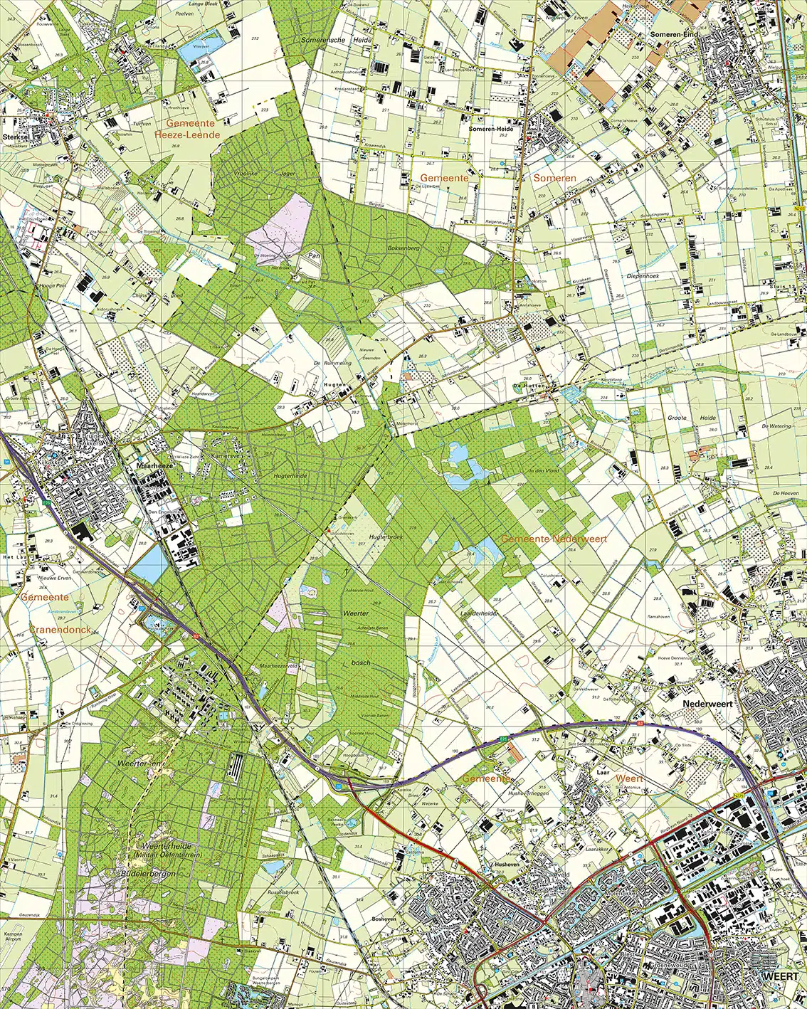 Topografische Kaart 57F Maarheze digitaal