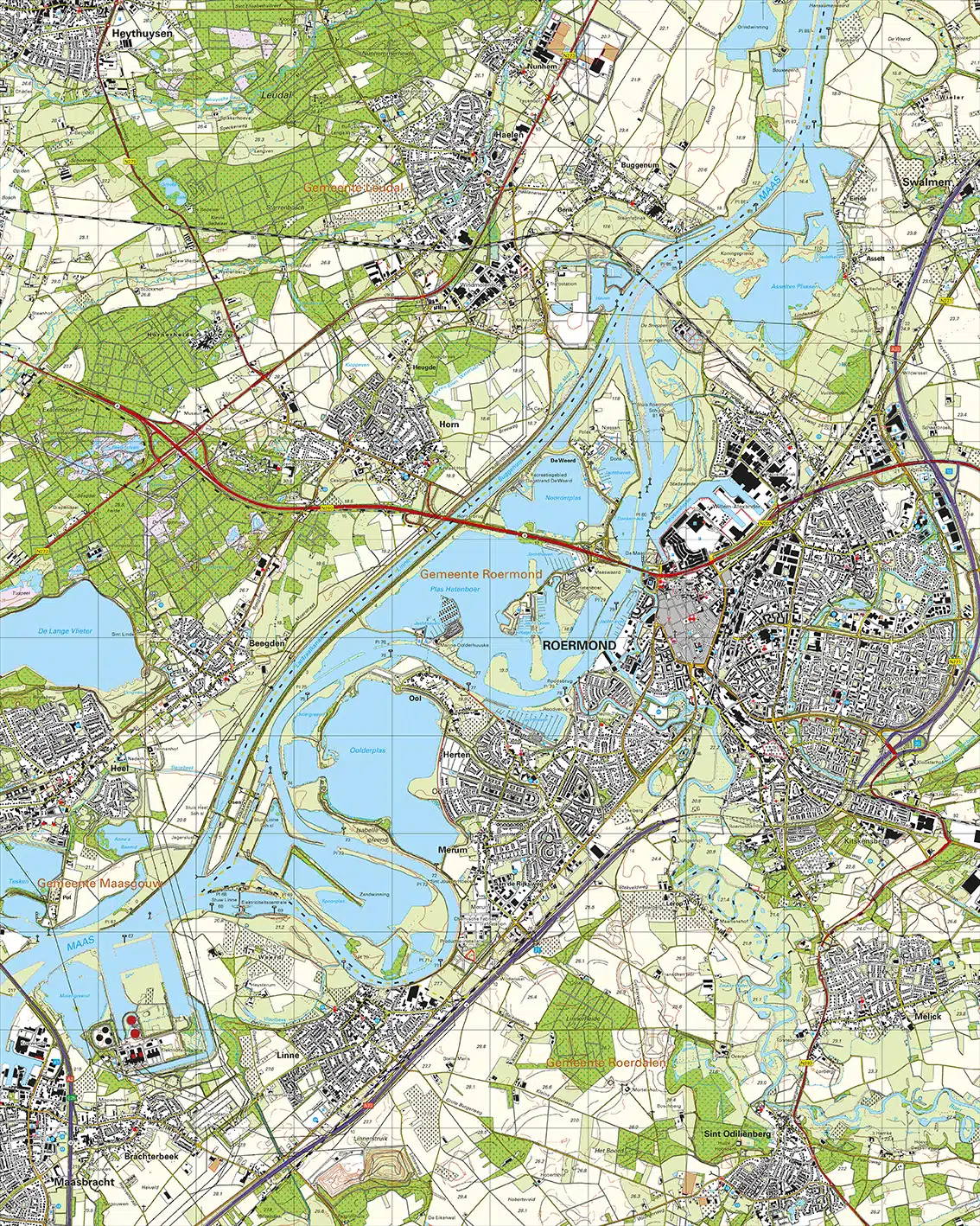 Topografische Kaart 58D Roermond digitaal