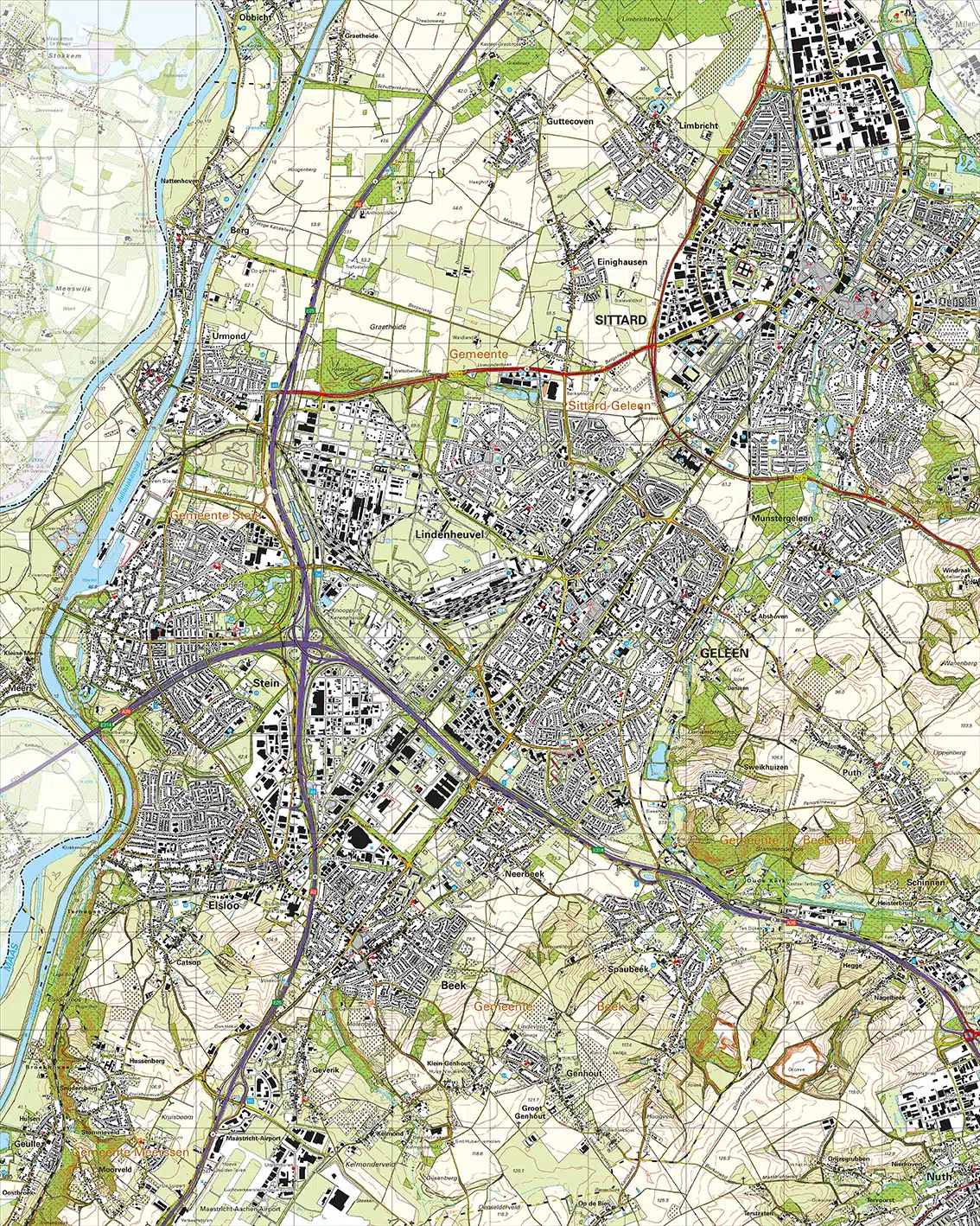 Topografische Kaart 60C Geleen digitaal