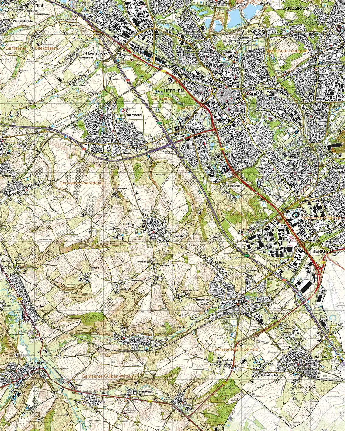 Topografische Kaart 62B Heerlen digitaal