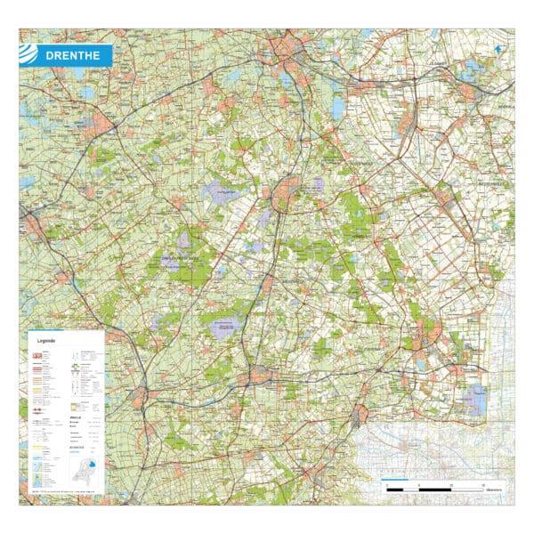Topografische kaart Drenthe