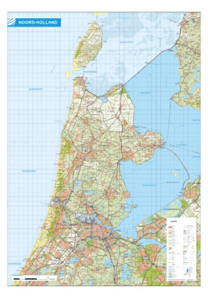 Topografische kaart Noord-Holland