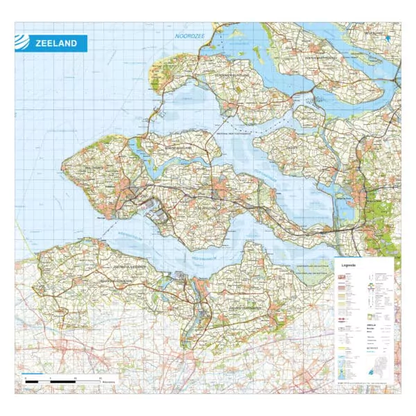 Topografische kaart Zeeland