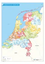 Gemeenten provinciekaart Nederland