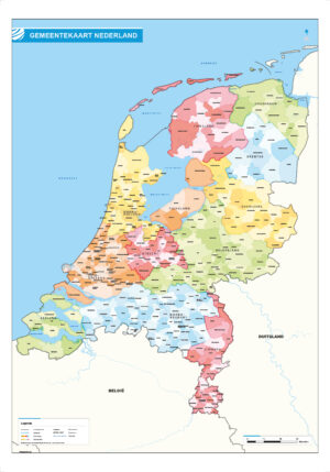 Gemeenten provinciekaart Nederland