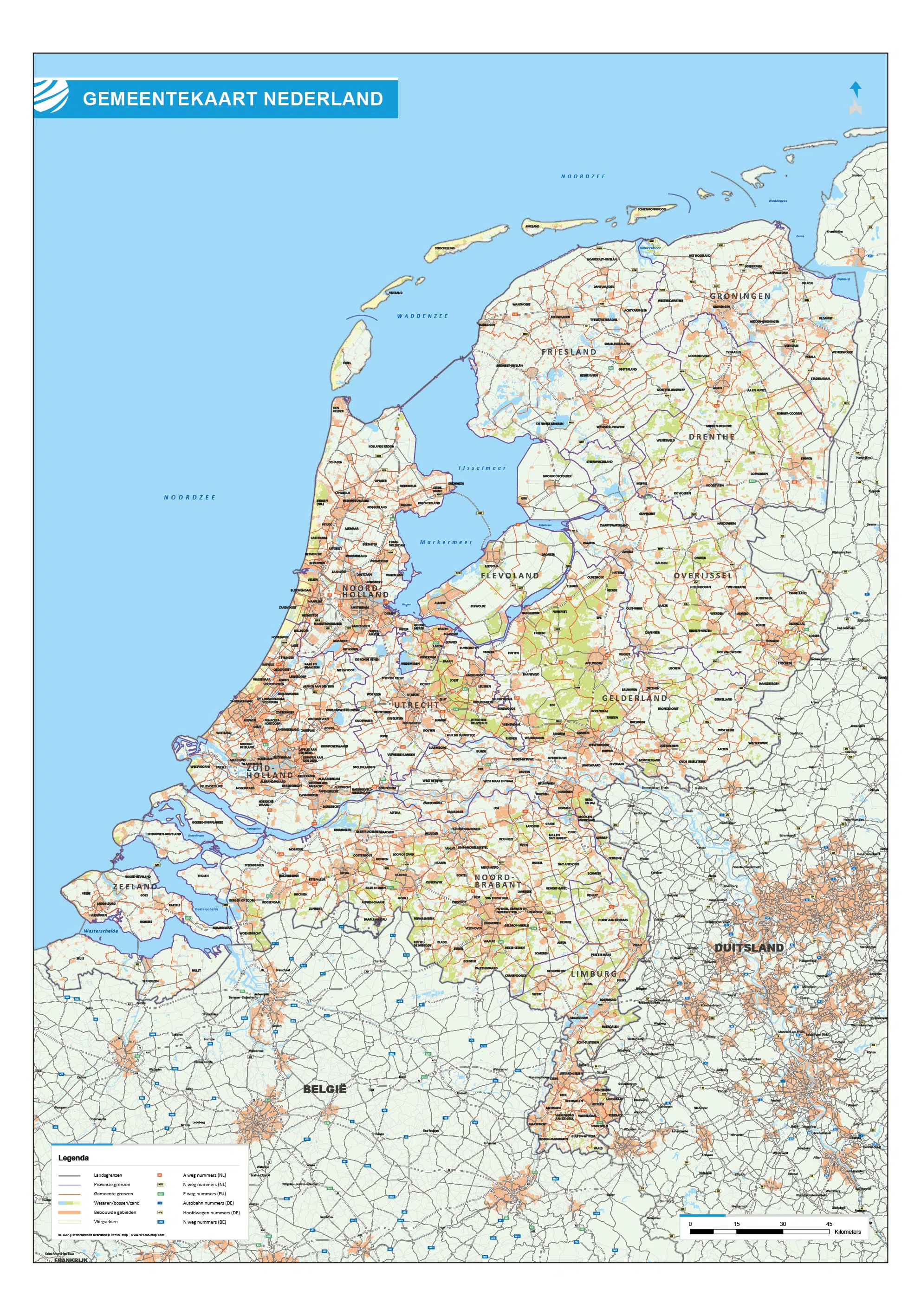 Gemeentekaart Nederland
