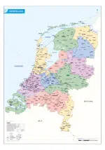 Gedetailleerde provinciekaart Nederland