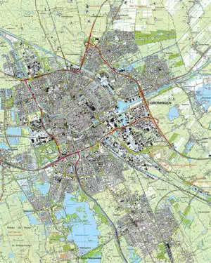 Topografische Kaart 07D Groningen digitaal