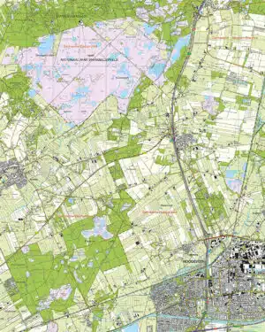 Topografische Kaart 17C Hoogeveen digitaal