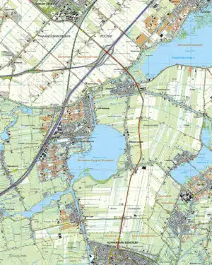 Topografische Kaart 31A Roelofarendsveen digitaal
