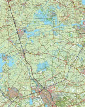 Topografische kaart 11W Heerenveen digitaal