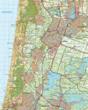 Topografische kaart 19W Alkmaar digitaal
