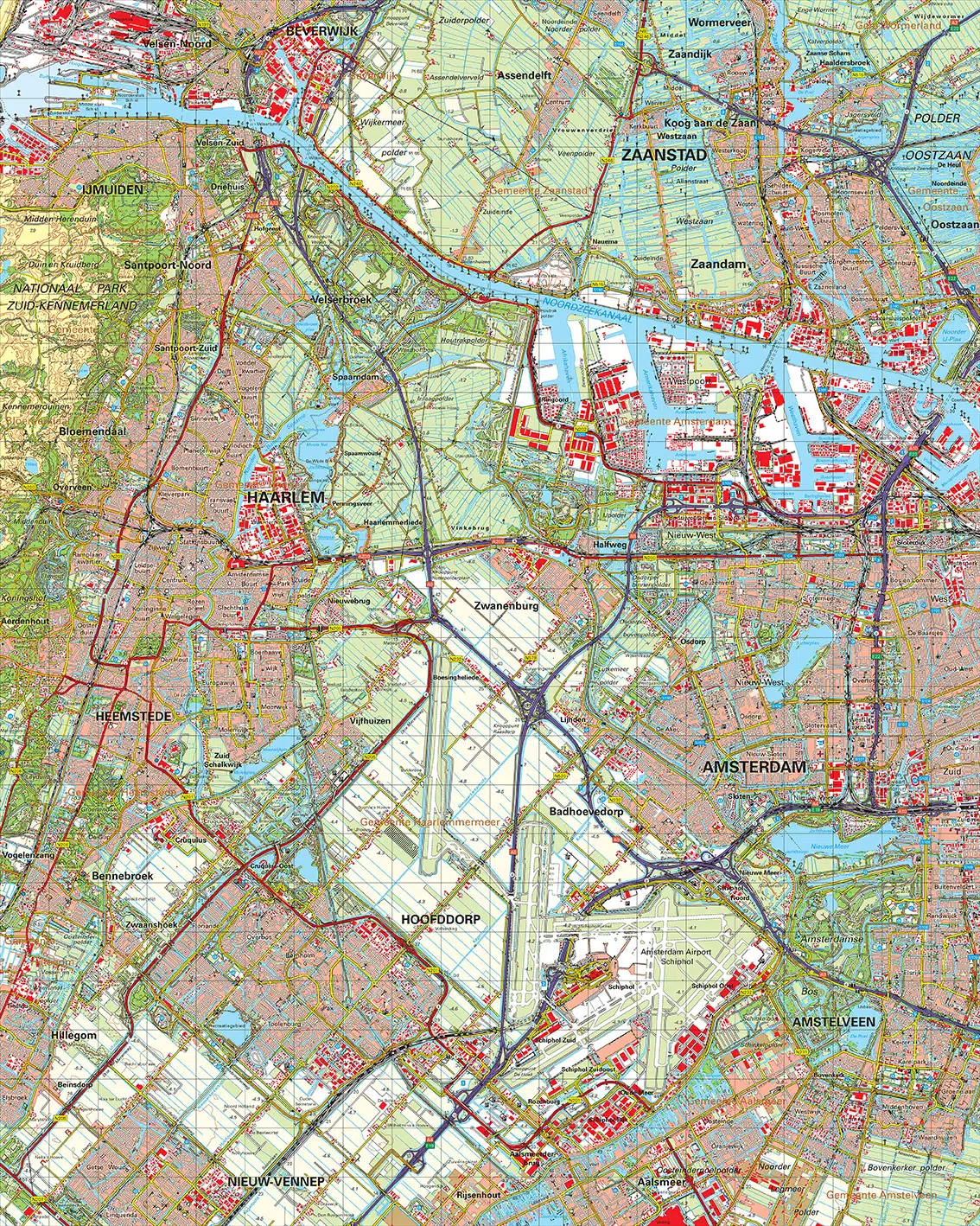 Topografische kaart 25W Haarlem digitaal