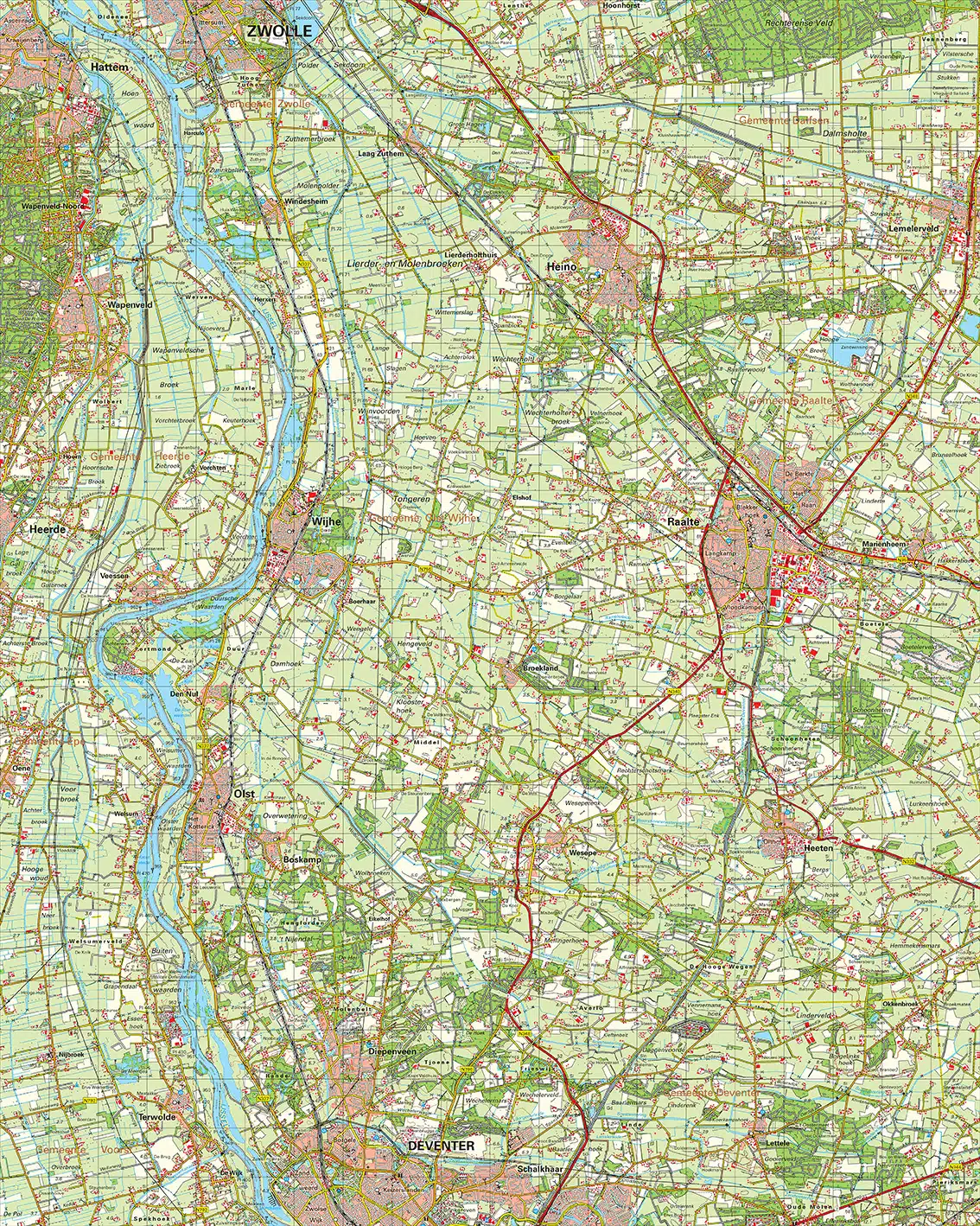 Topografische kaart 27O Raalte digitaal