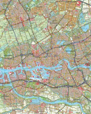 Topografische kaart 37O Rotterdam digitaal