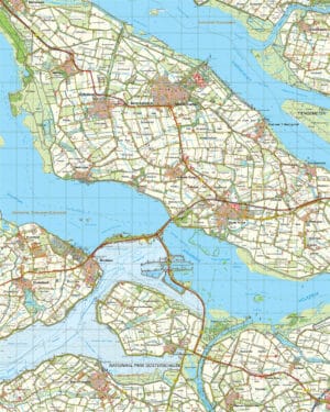 Topografische kaart 43W Middelharnis digitaal