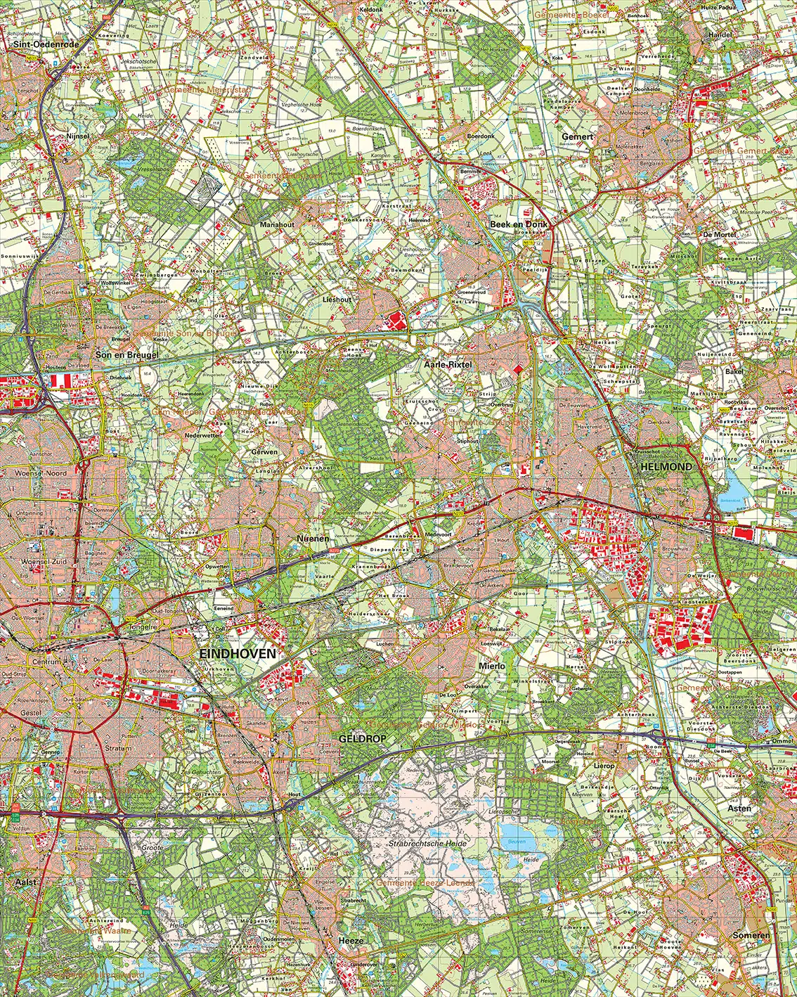 Topografische kaart 51O Eindhoven digitaal