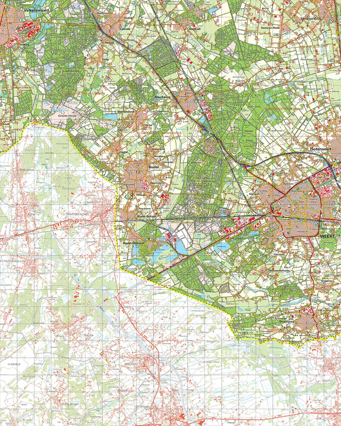 Topografische kaart 57O Weert digitaal