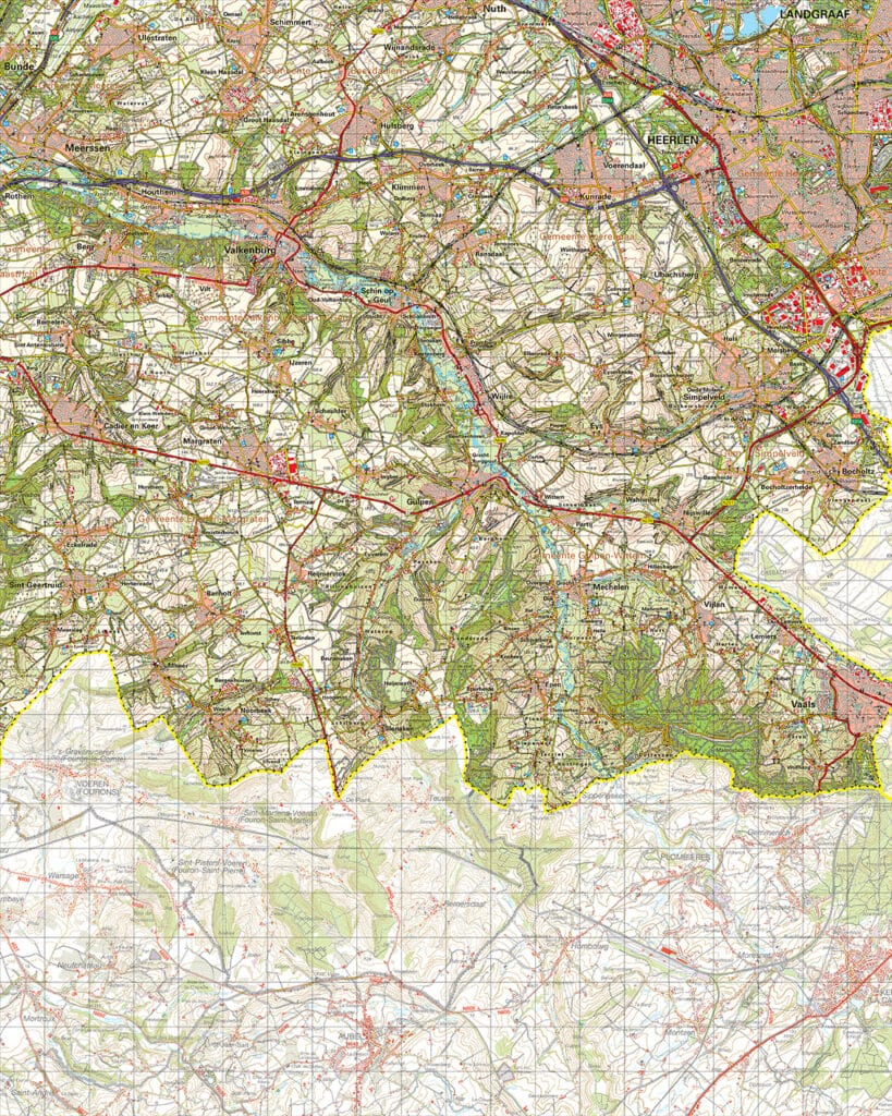 Topografische Kaart Nederland | Landkaarten Nederland Vector Map