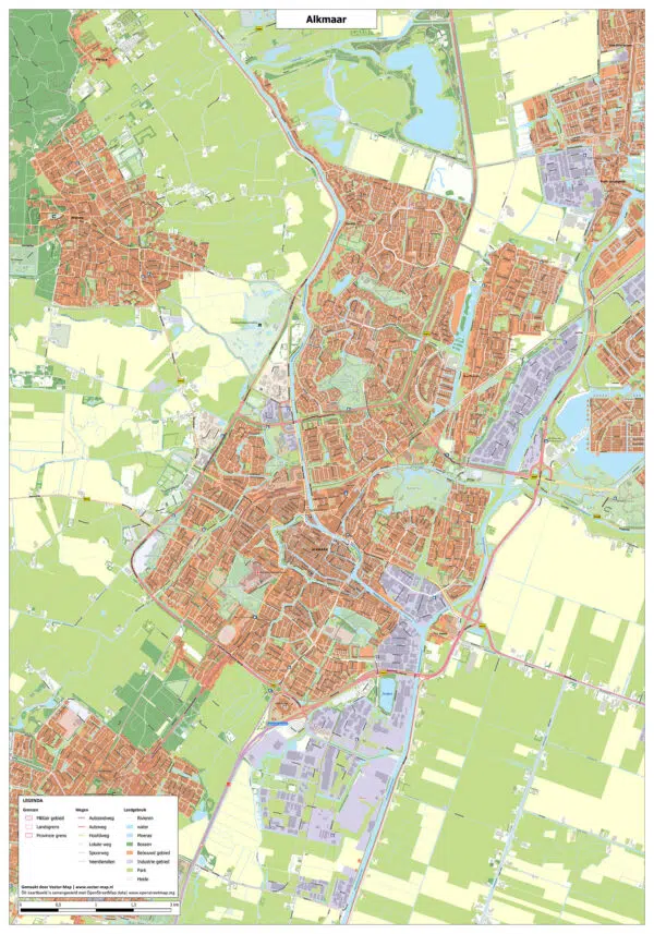 Kaart Alkmaar