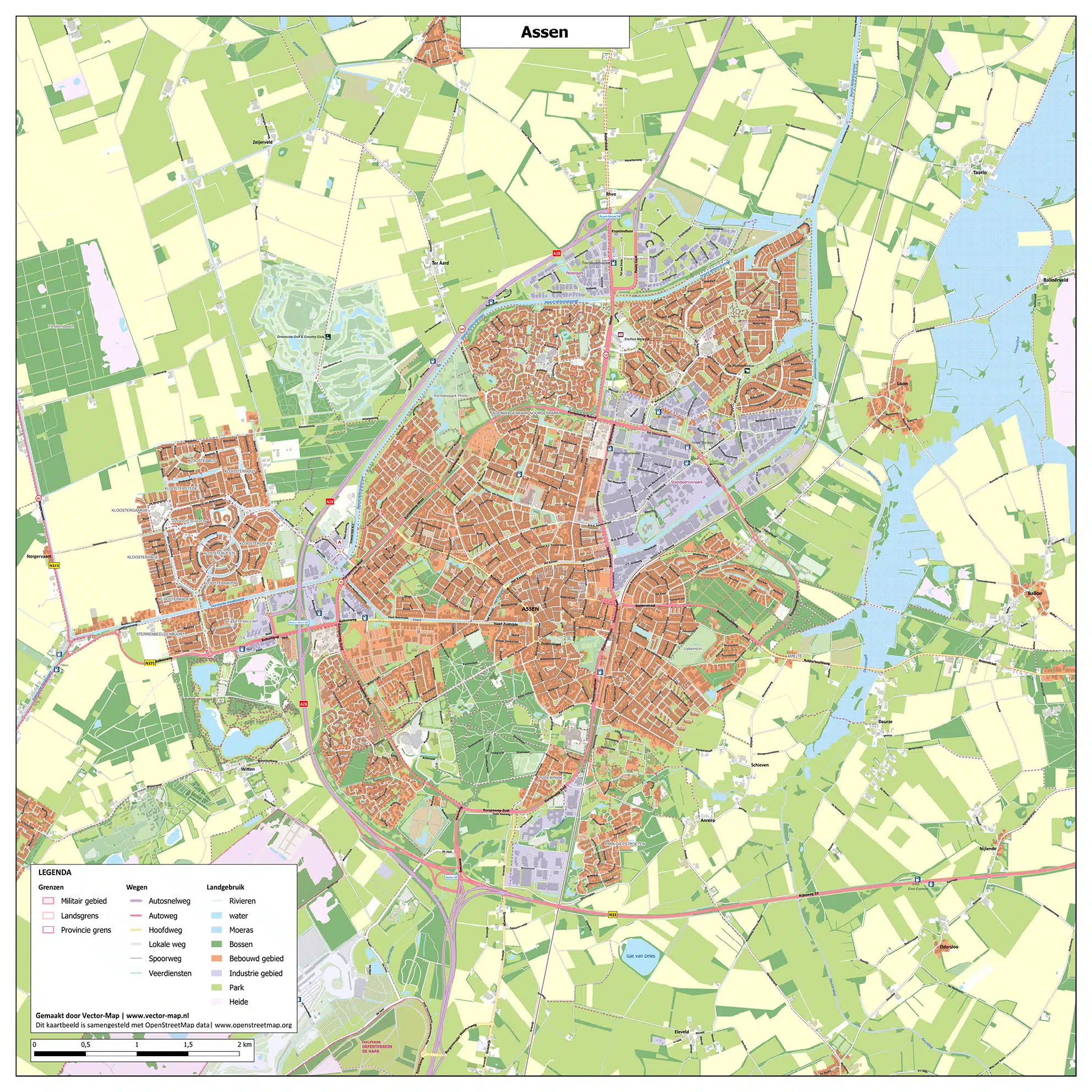 Kaart Assen Kaart Assen