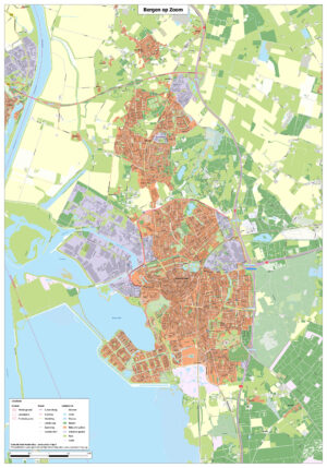 Kaart Bergen op Zoom
