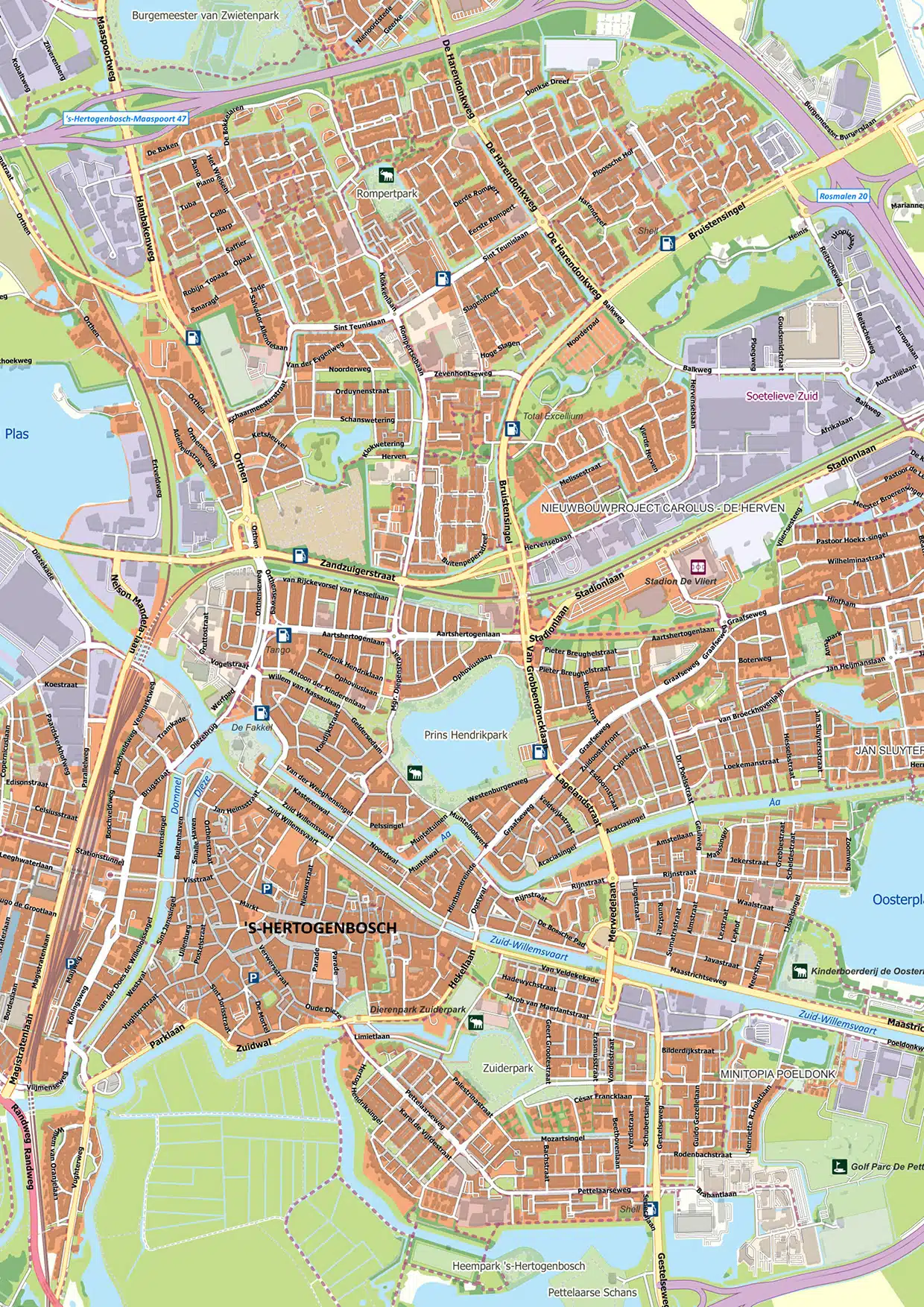 Kaart Den Bosch - Afbeelding 2