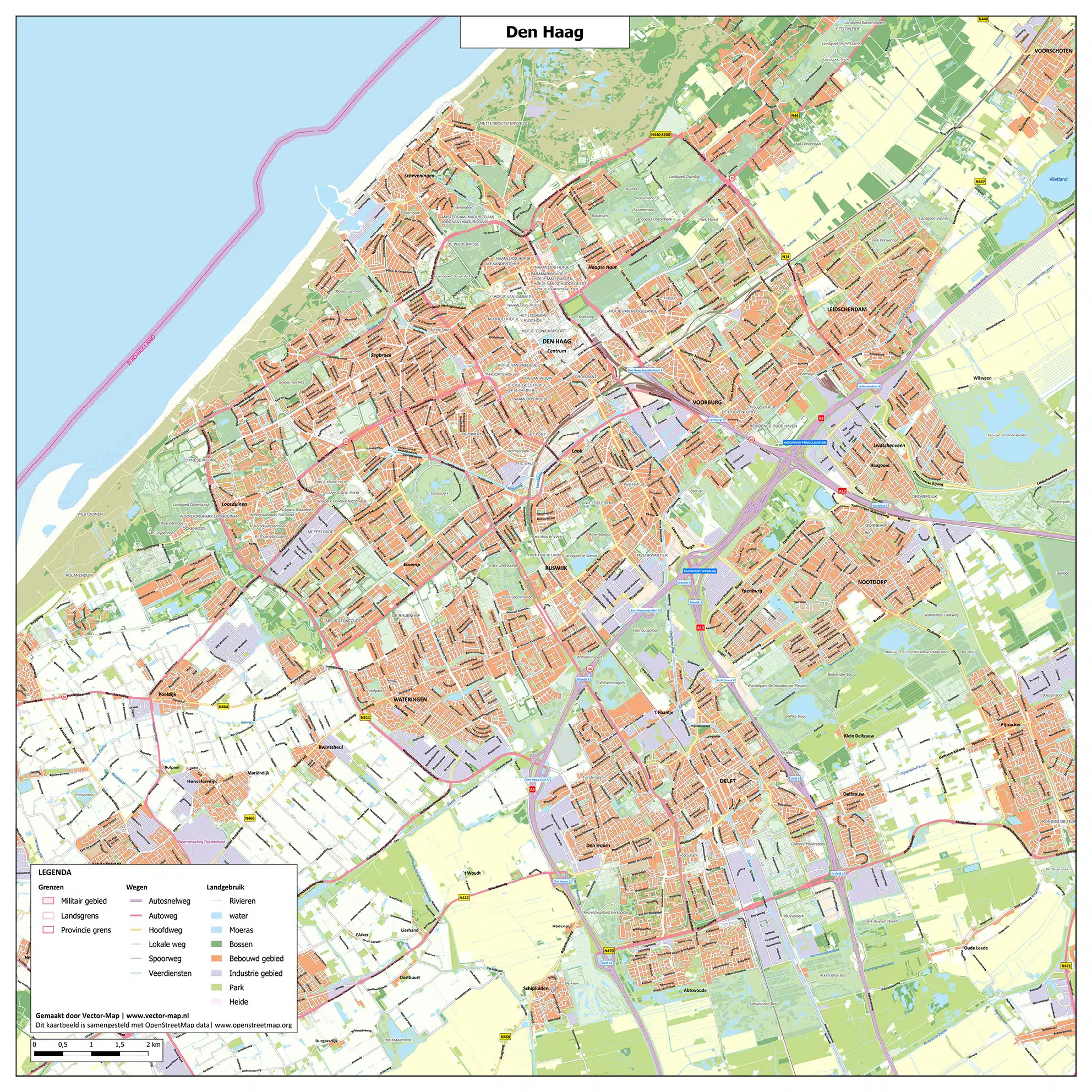 Kaart Den Haag