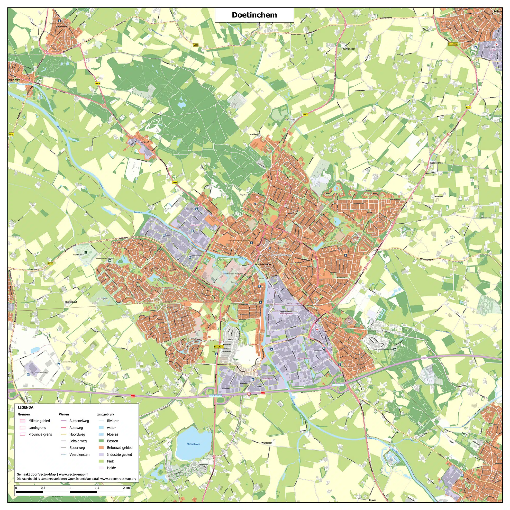 Kaart Doetinchem