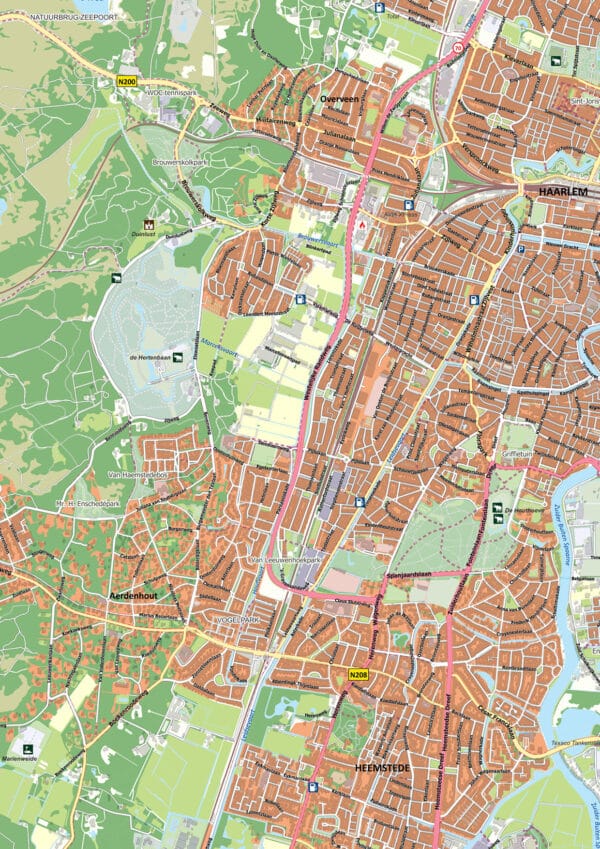 Kaart Haarlem - Detail