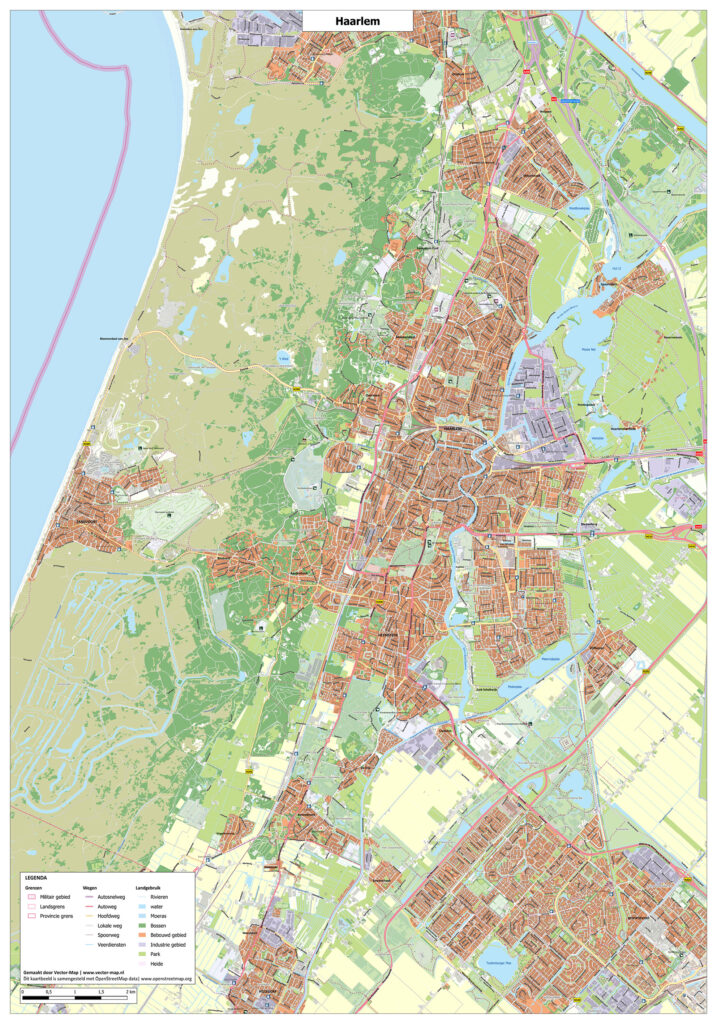 Kaart Haarlem - Verken Hillegom, De Zilk, Hoofddorp, Zwaanshoek en meer