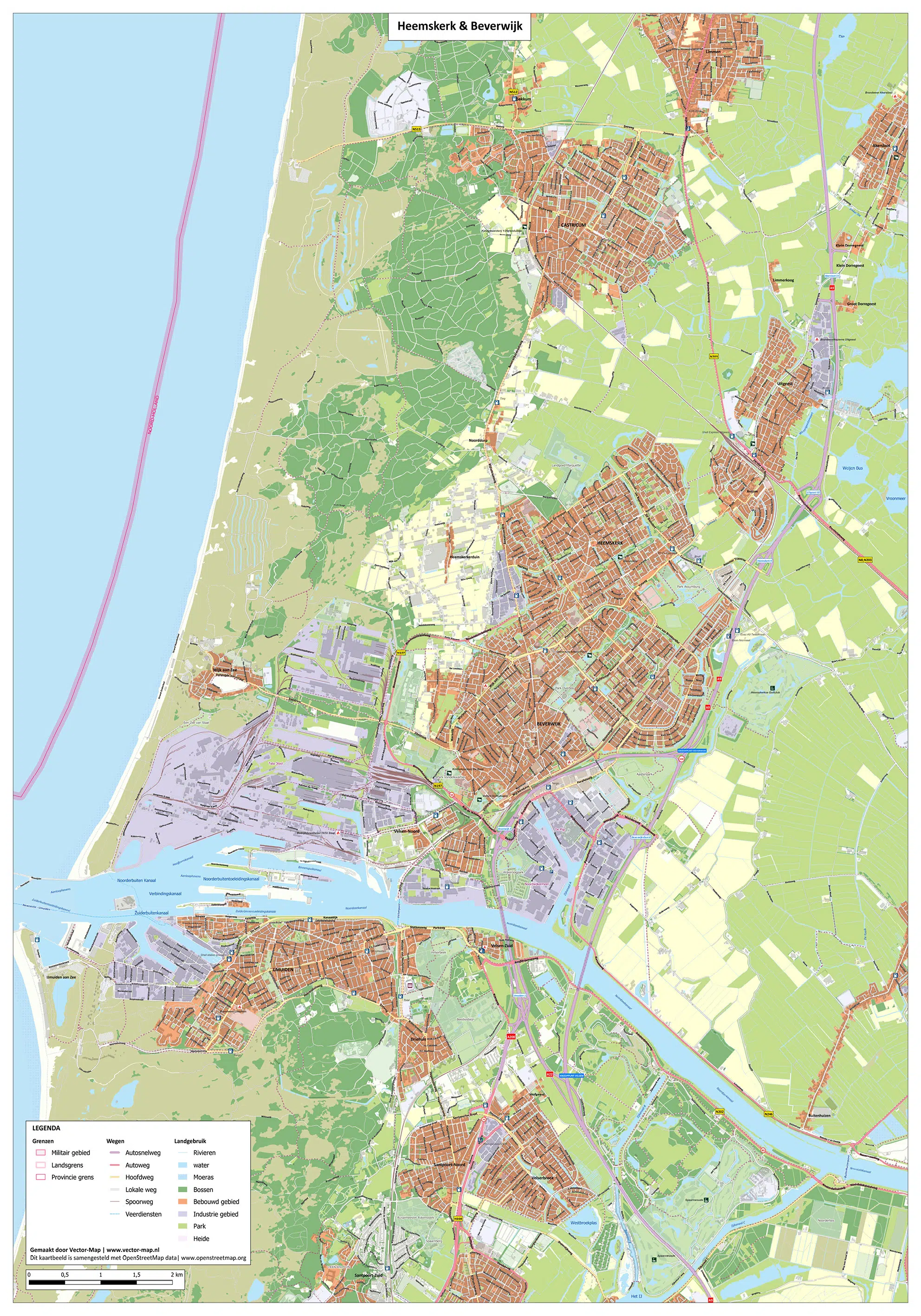 NL 1330 Kaart Heemskerk & Beverwijk_WEB