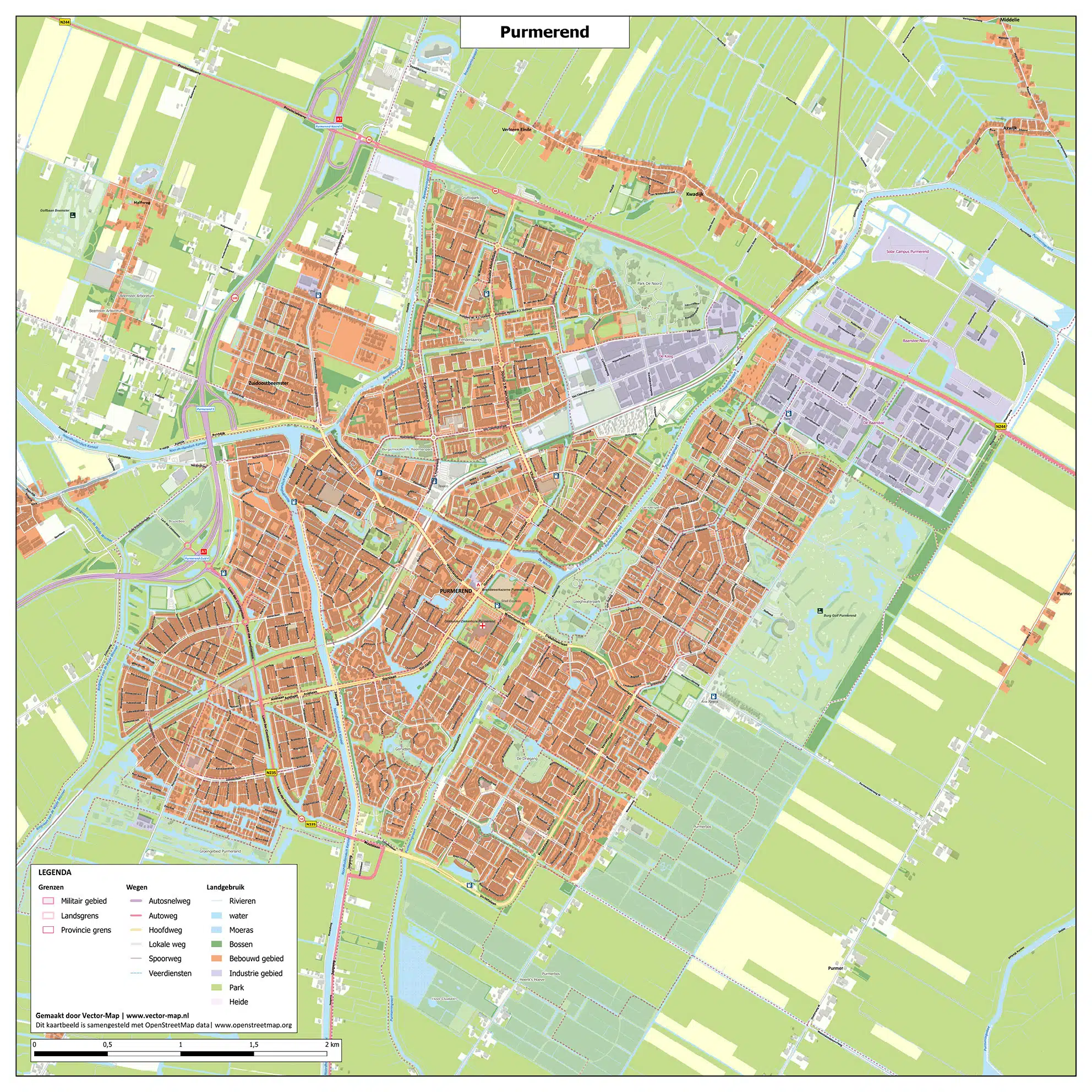 Kaart Purmerend