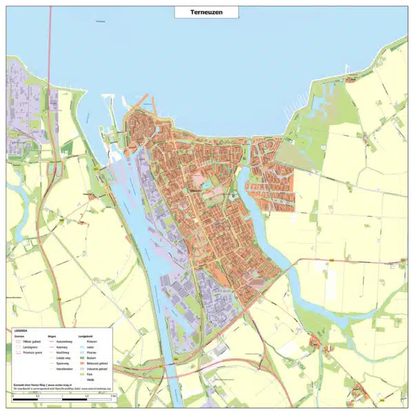 Kaart Terneuzen