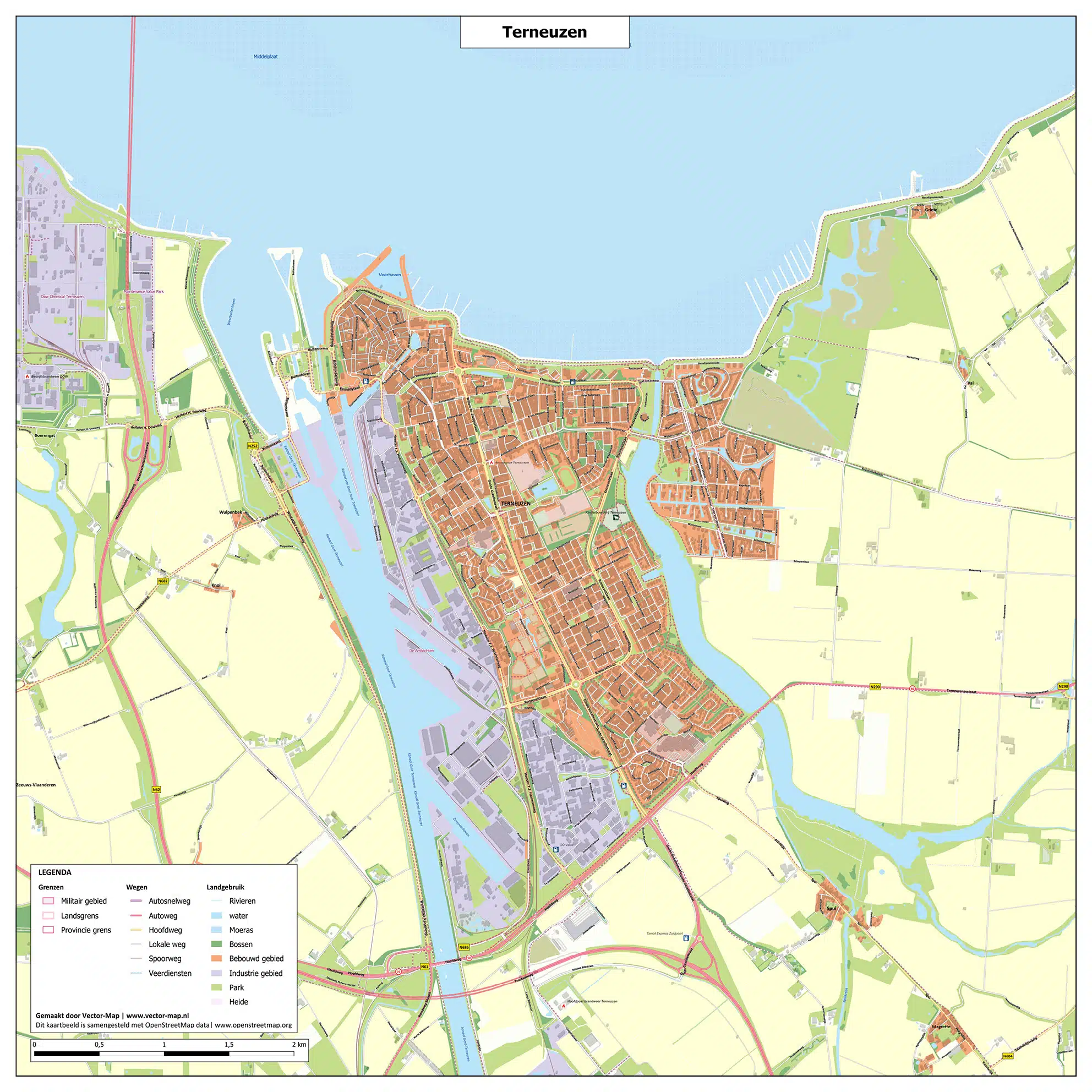 Kaart Terneuzen Kaart Terneuzen