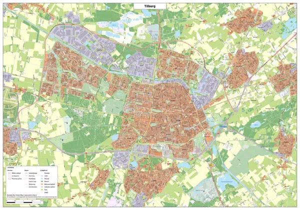 Kaart Tilburg