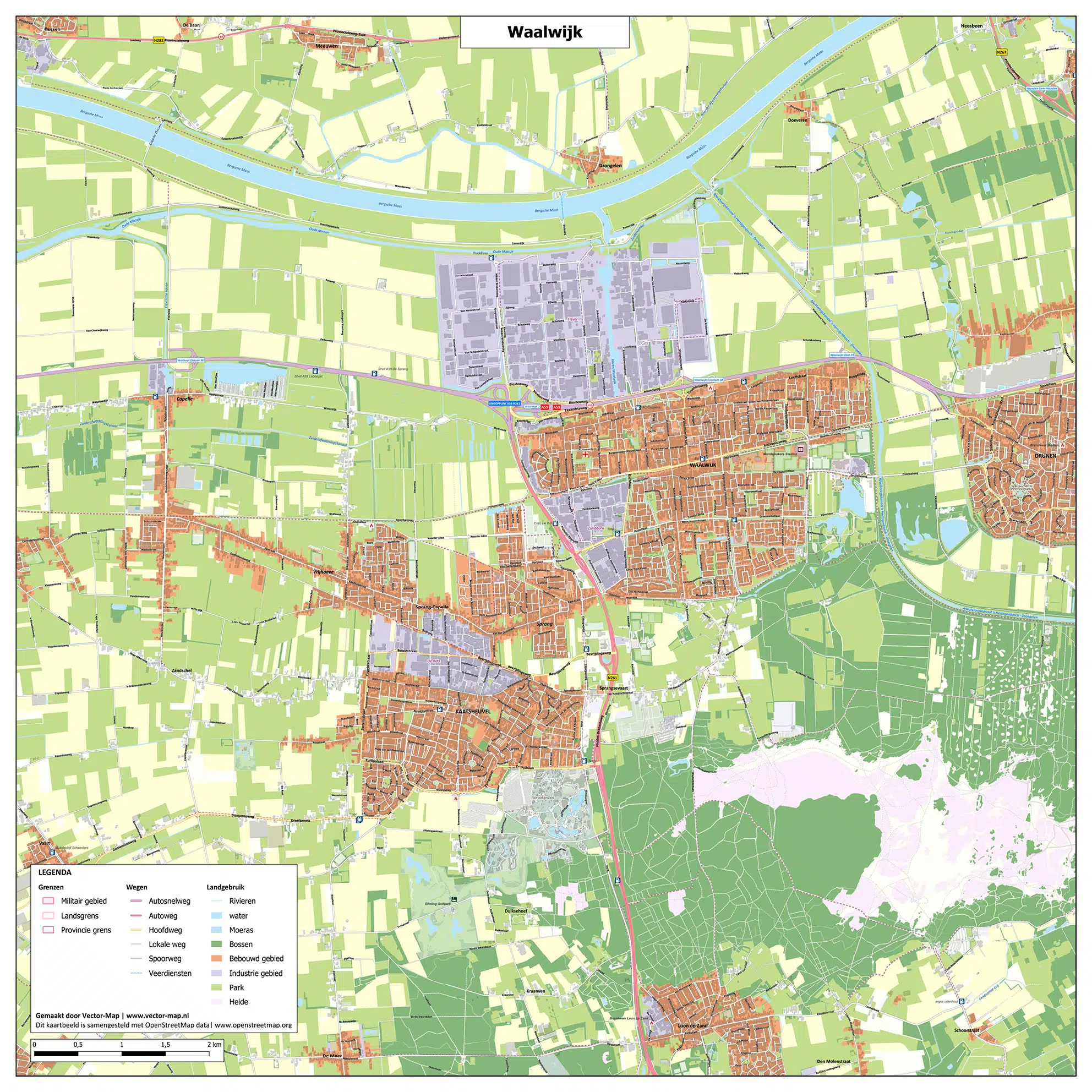 Kaart Waalwijk Kaart Waalwijk