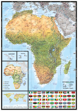 Kaart Afrika Natuurkundig