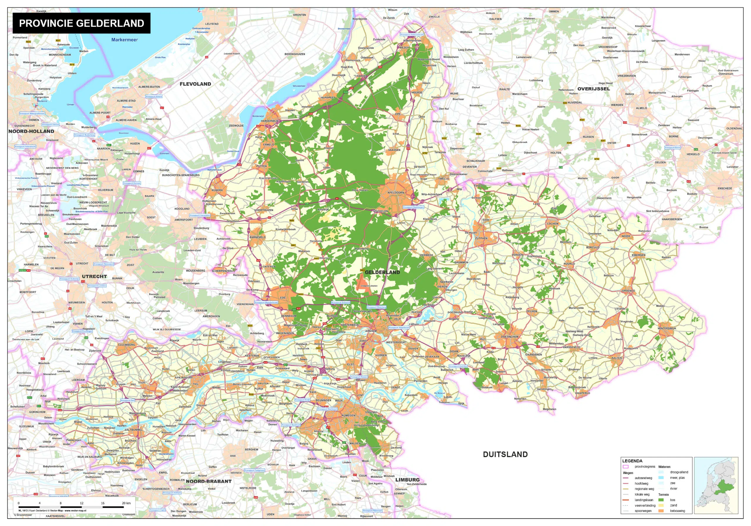 Kaart Gelderland Kaart Gelderland