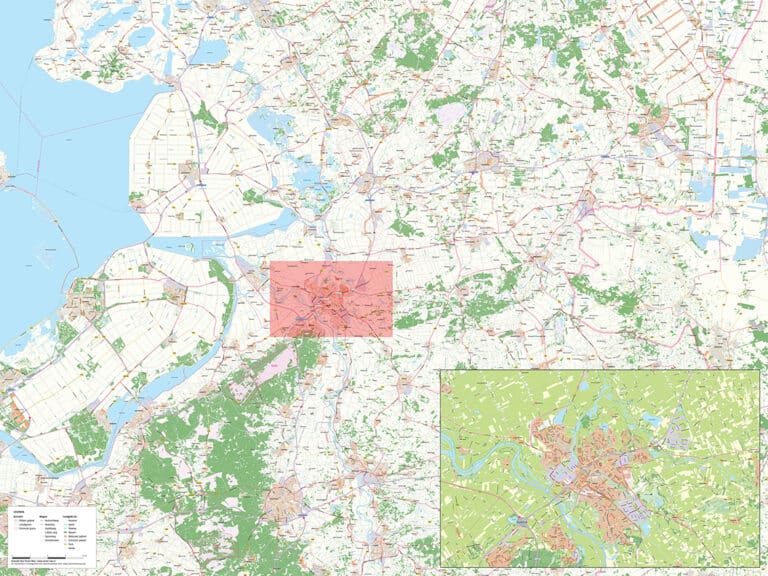 Kaart Zwolle en omgeving