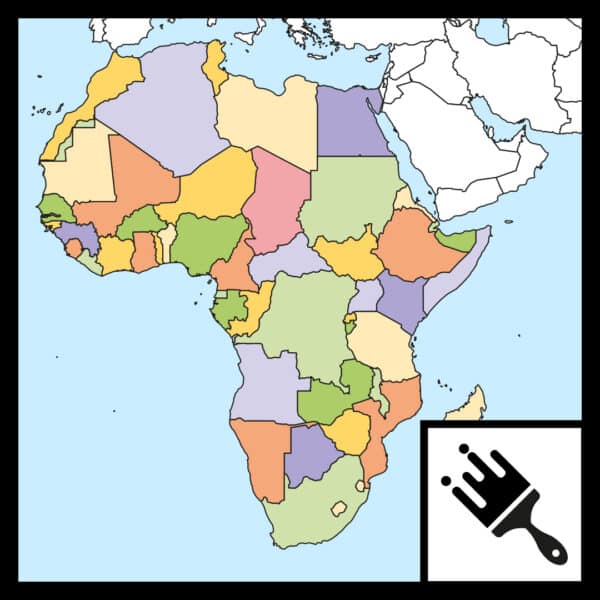 Gepersonaliseerde Afrika kaart
