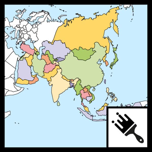 Gepersonaliseerde Azië Kaart