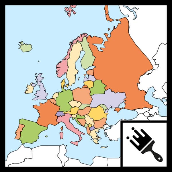 Gepersonaliseerde Europa kaart
