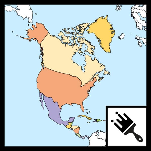 Gepersonaliseerde Noord-Amerika Kaart
