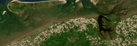 Satellietfoto Waddengebied (Ameland & Lauwersoog)