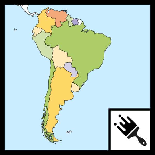 Gepersonaliseerde Zuid-Amerika Kaart