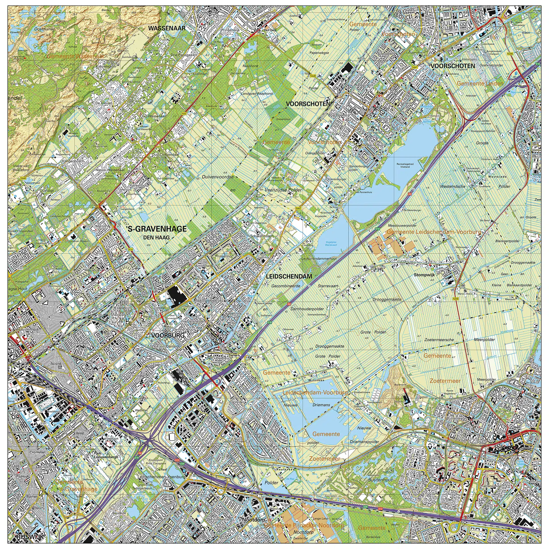 Topografische kaart Leidschendam-Voorburg