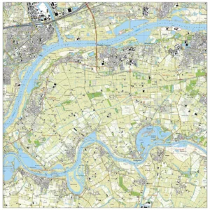 Topografische kaart West Maas en Waal