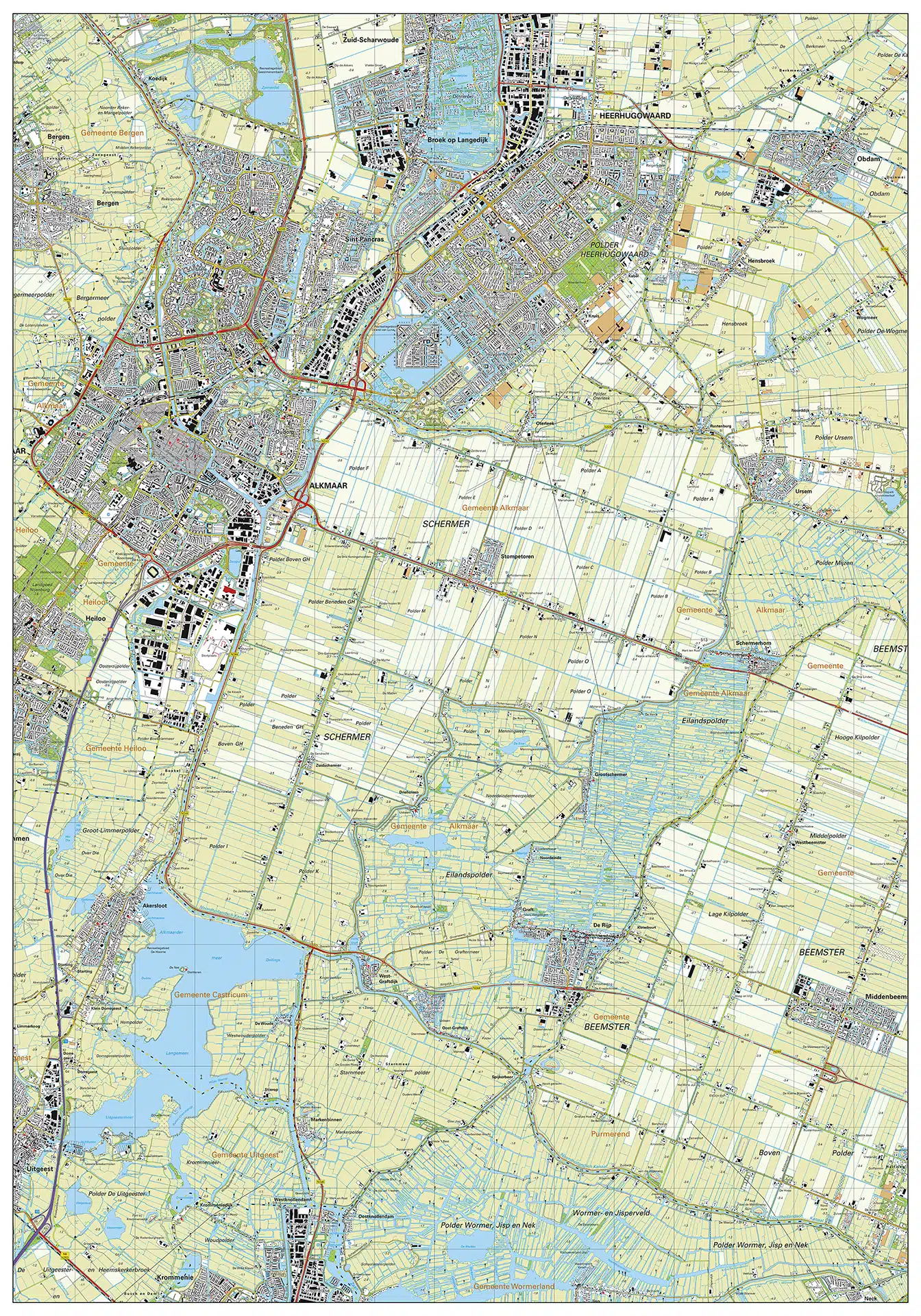 Topografische kaart Alkmaar