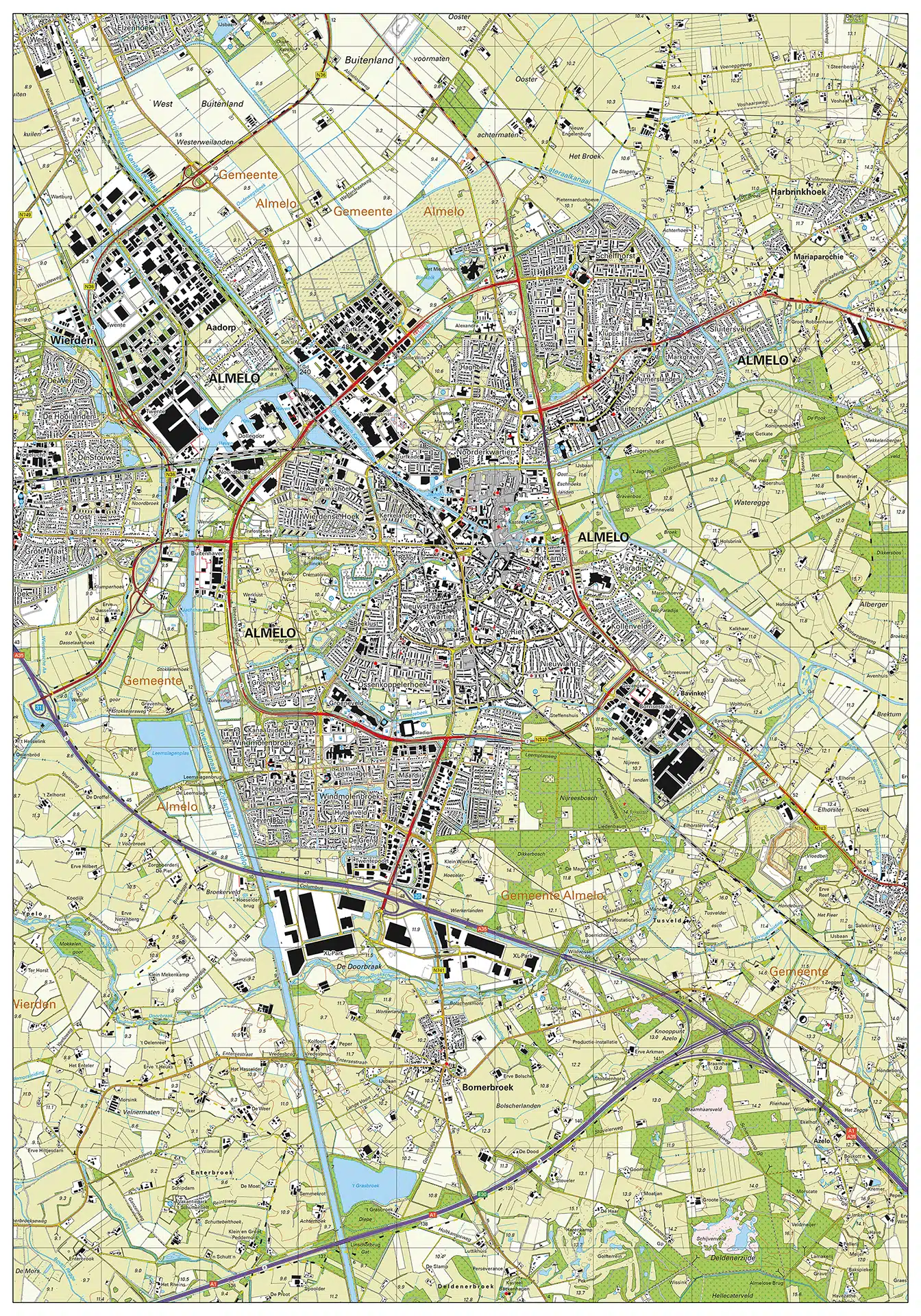 Topografische kaart Almelo